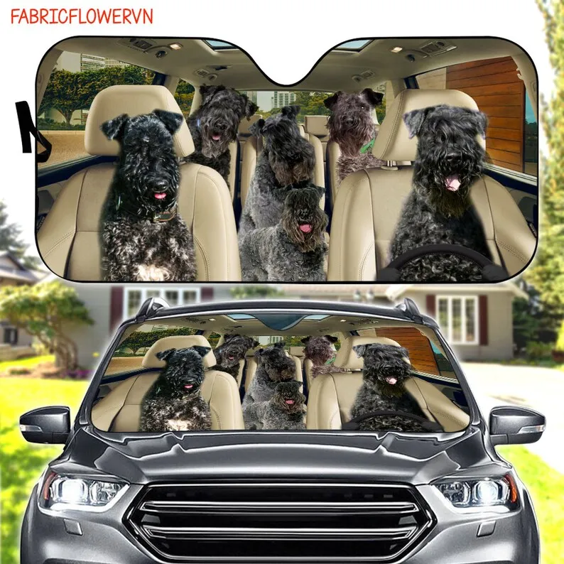 

Kerry Blue Terrier Car Sunshade, Dog Car Decoration, Dog Windshield, Dog Lovers Gift, Dog Car Sunshade, Gift For Mom, Gift For D
