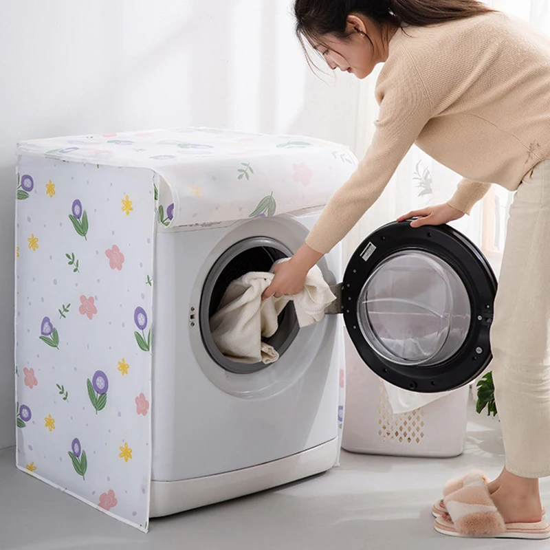 Washing Machine Cover Dust Cover Transparent Waterproof For Washing Machine