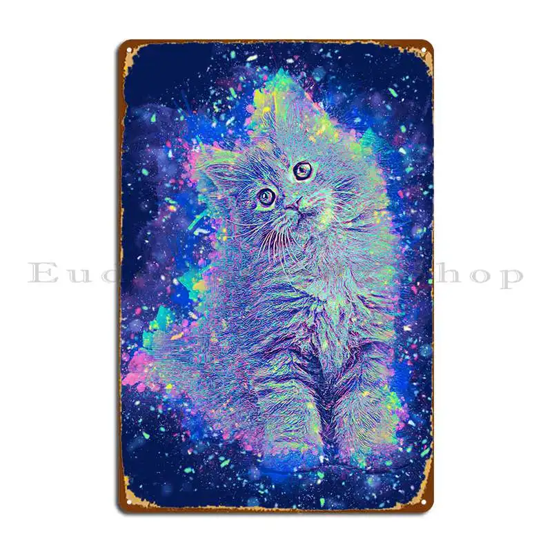 

Cat Metal Sign Poster Garage Wall Decor Club Bar Wall Cave Tin Sign Poster