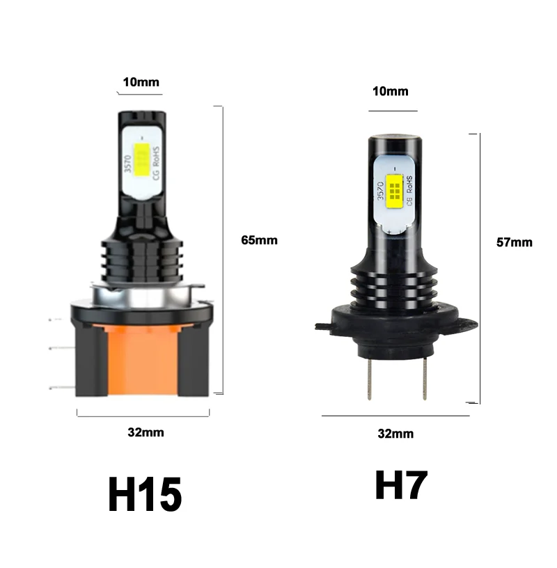 LED Car Headlights LED Lights LED Bulbs H15 H7 Main/dipped LED Headlamp Replace Kit 6000K For Mercedes A-Class W176 C117