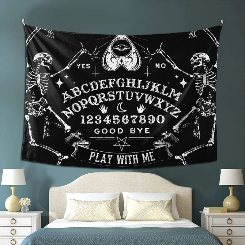 Home Decor Ouija Board Tapestry Vintage Wall Art Wall Hanging Blanket Halloween Bedroom Living Room Decorations 230x180cm tapiz tapestry decorations