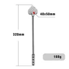 32CM Heart-Shaped Riding Crop Stainless Steel Horse whip，Spike Pain Paddle, Bendable Spank Paddle 4