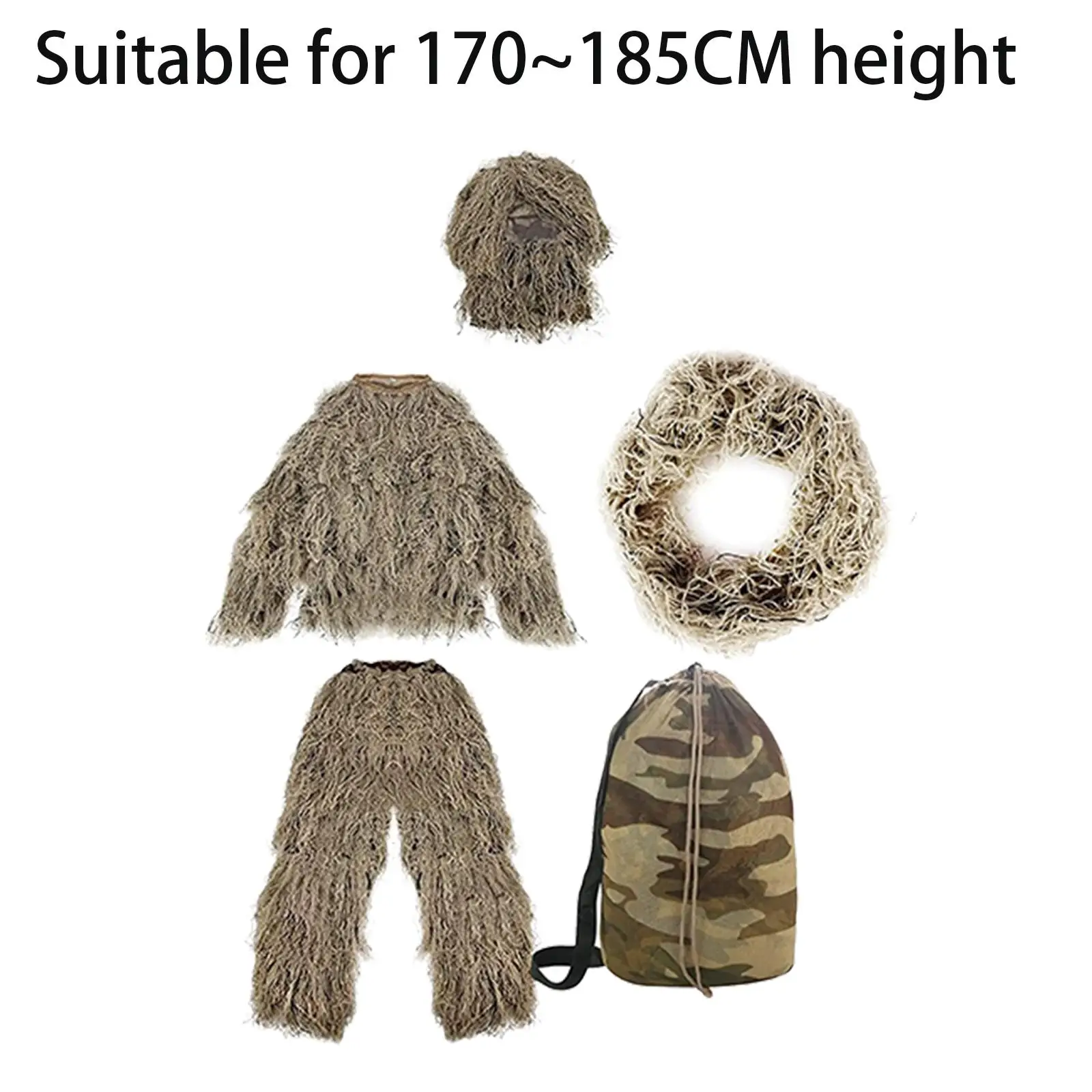 Ensemble Ghillie bois avec sac - déguisement observation oiseaux chasse dinde pêche jardinage