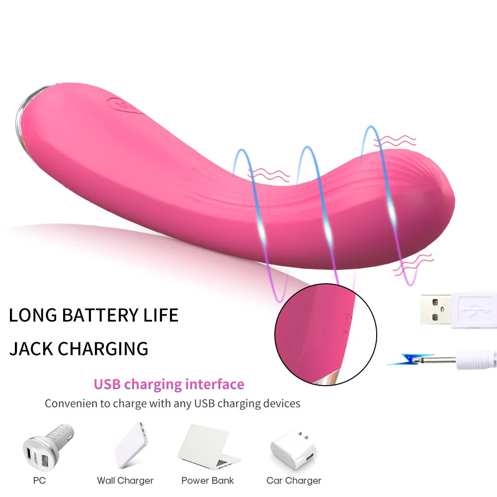 Vibratore del punto G per principianti per le donne Stimolatore del clitoride del capezzolo Orgasmo Vibratore del dito Dildo a forma di vibrazioni Giocattoli del sesso per_voghion.com