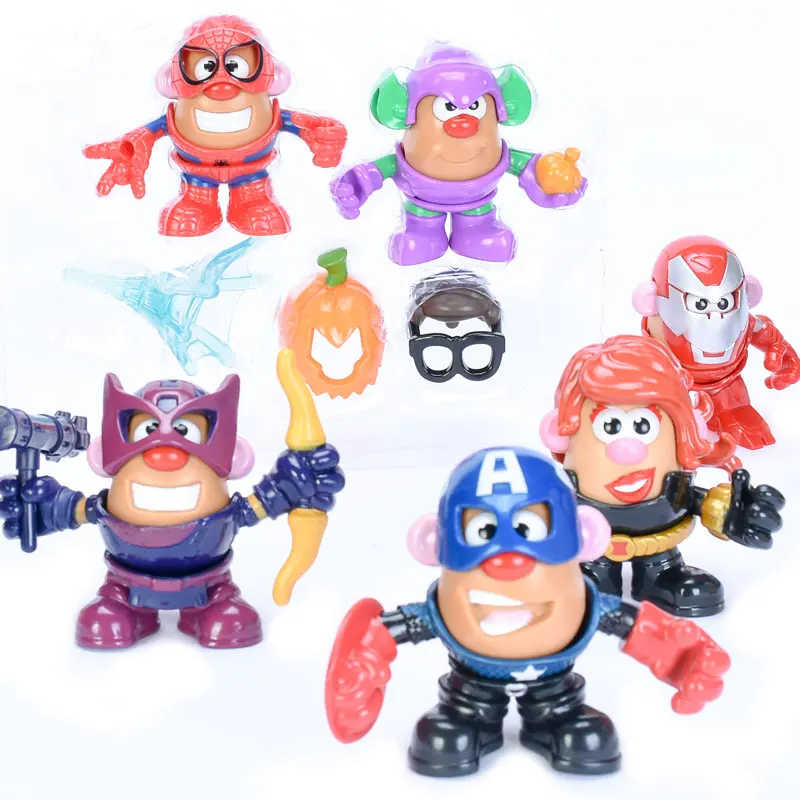 Original Toy Story Chewbacca Anime Mr Potato Head Dolls Cosplay Marvel Star Wars Cute Spider Man Assembly Models Action Figure