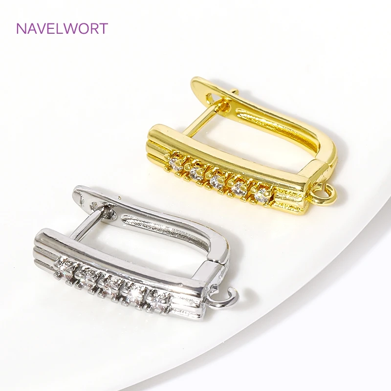18K Gold Plated Brass Anti-Allergy Earring Hooks Clasps Shvenzy Ear Wire Earring Hook For DIY Earring Jewelry Making Fittings 3