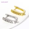 18K Gold Plated Brass Anti-Allergy Earring Hooks Clasps Shvenzy Ear Wire Earring Hook For DIY Earring Jewelry Making Fittings 3