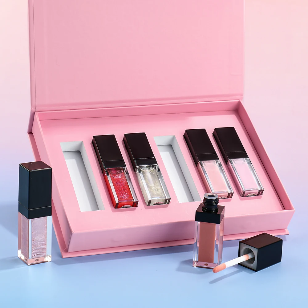 Custom Logo Lip Gloss Pigment Long Lasting Moisture Mixed Six-pack ...