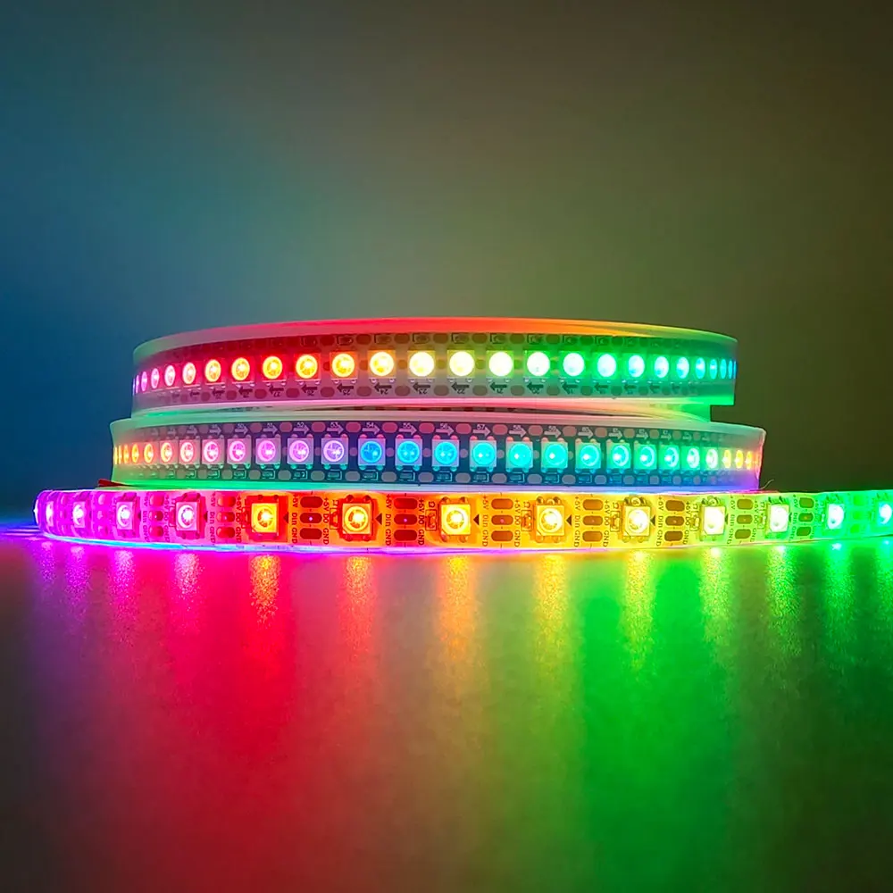 WS2812B WS2812 Digital Flexible Individually Addressable Pixel Led Strip RGB LED Strip 30/60/74/96/144Pixels/Leds/M Tape Light