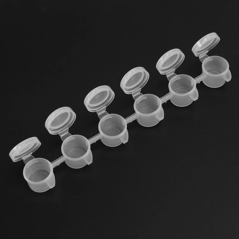 빈 페인트 포트, 아크릴 미니 페인트 컨테이너 스트립 보관, 예술 및 공예용 뚜껑 포함, 3ml, 240 개