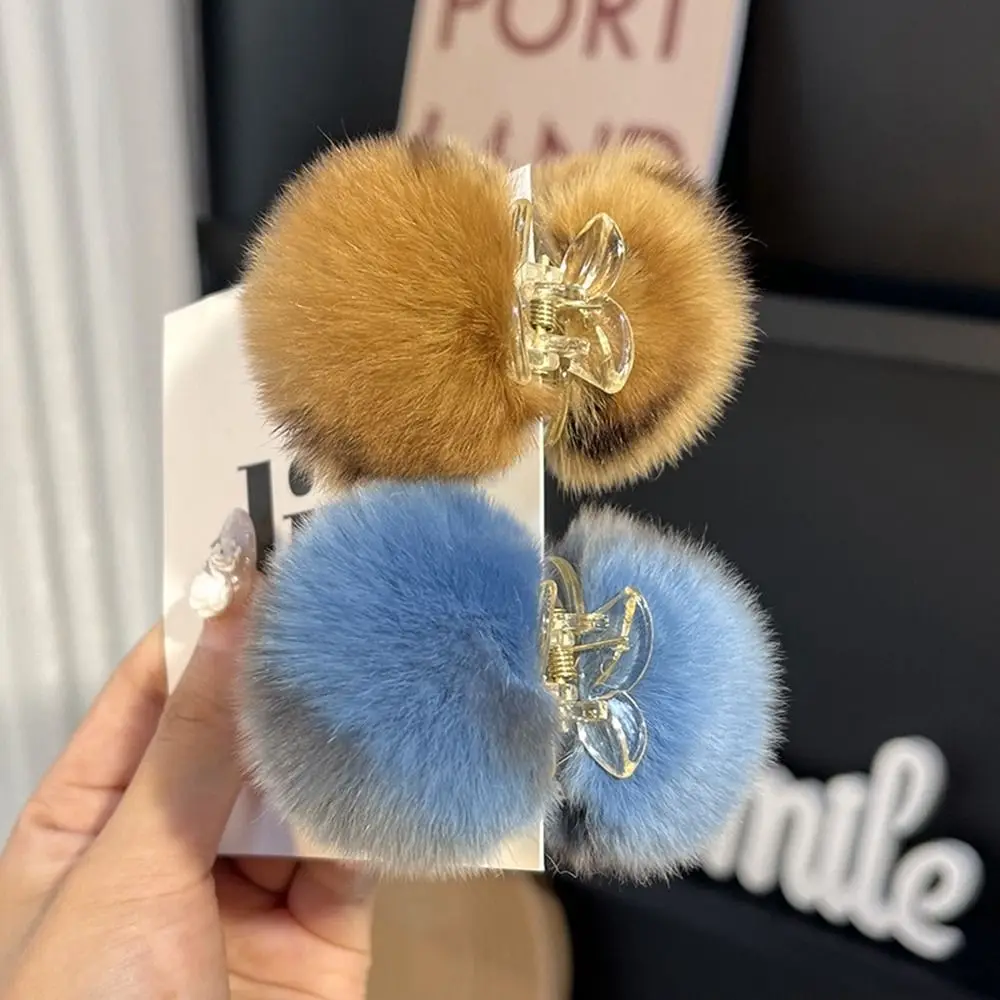 Retro Mini Solid Color Autumn And Winter Leopard Print Small Hairpin Plush Hair Claw Child Headwear Korean Style Hair Clip 3d printed plastic wolf claw superhero weapon knife model decompression toys cosplay parent child game birthday creative gifts