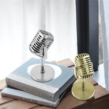 Simulation Classic Retro Dynamic Vocal Microphone Vintage Style Mic Universal Stand For Live Performanc Karaoke Studio Recording 2