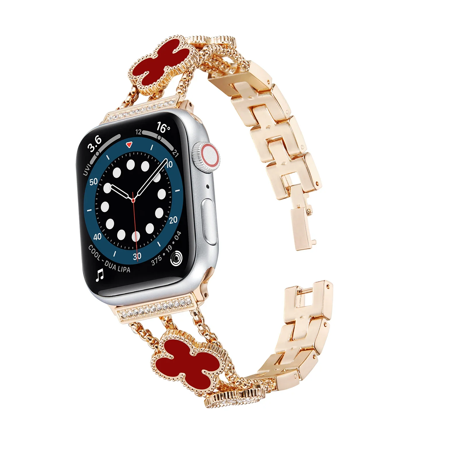 Elegant Diamond Fashion Metal Strap for Women - Premium Wristband for Smartwatches
