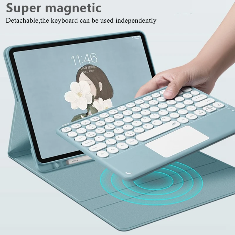 Teclado mágico sem fio para ipad, teclado