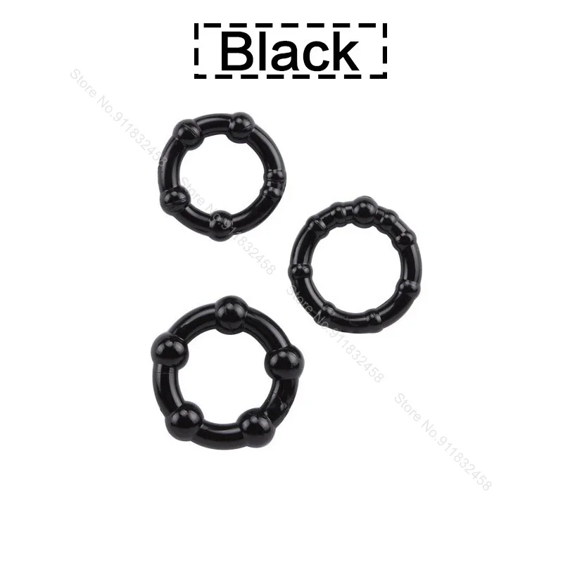 3Pcs Silicone Cock Rings Delay Ejaculation Penis Rings Adult Sex Toys Sex Products For Men Couple Game Sex Shop