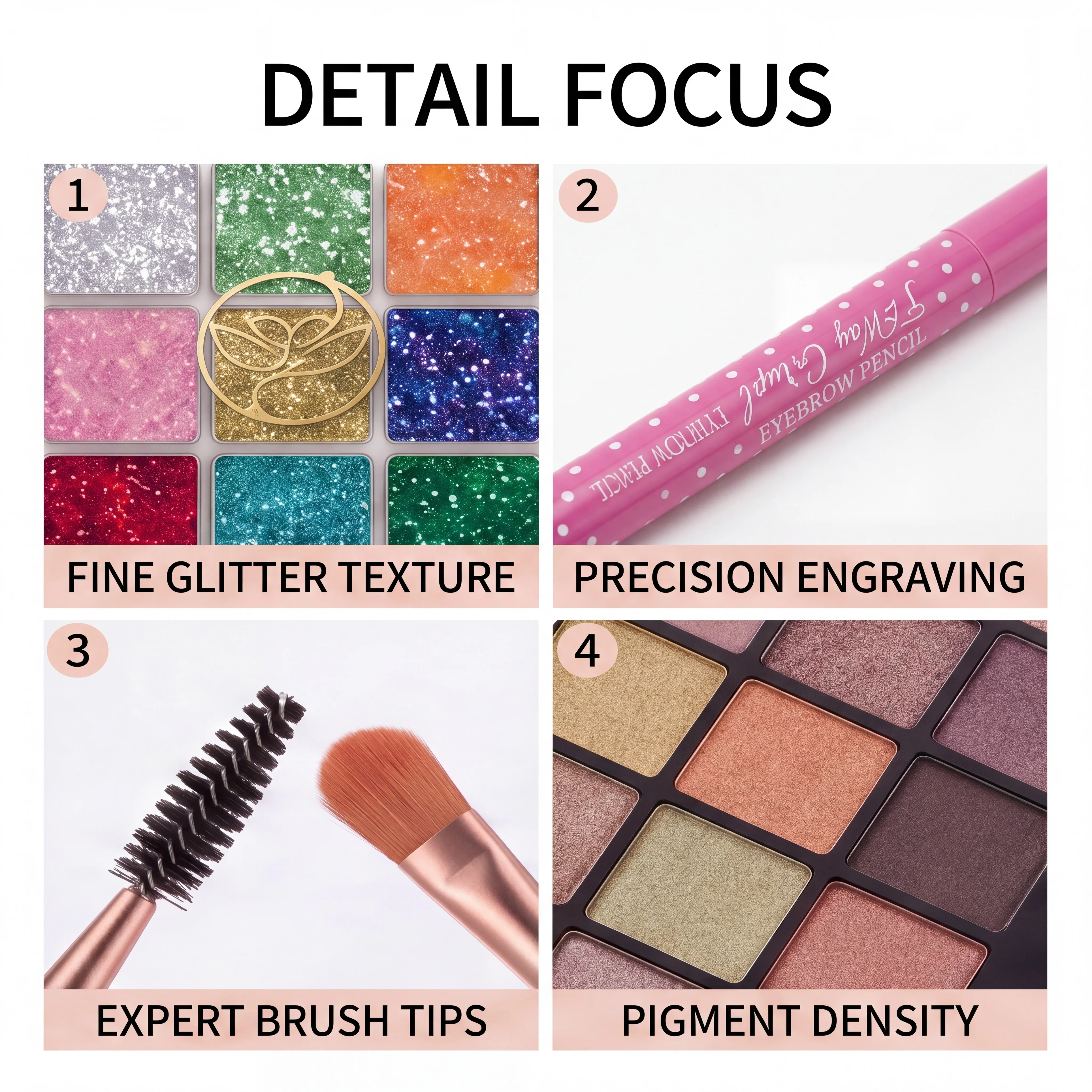 TLM FULL 18‑PIECE MAKEUP COMBO KIT, BEGINNER MAKEUP GIFT BOX, INCLUDES EYESHADOW PALETTE, GLITTER SEQUINS, MAKEUP BRUSHES, LIQUID FOUNDATION, MAKEUP PRIMER, CLEANSING CREAM, EYEBROW PENCIL, EYEBROW TRIMMER, PERFECT FOR VALENTINE'S DAY GIFT. 6
