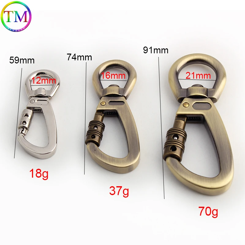 Safety Durable Metal Clip Swivel Lobster Clasp Swivel Snap Hook With Lock For Bag Purse Handbag Strap Chain Hardware Accessories