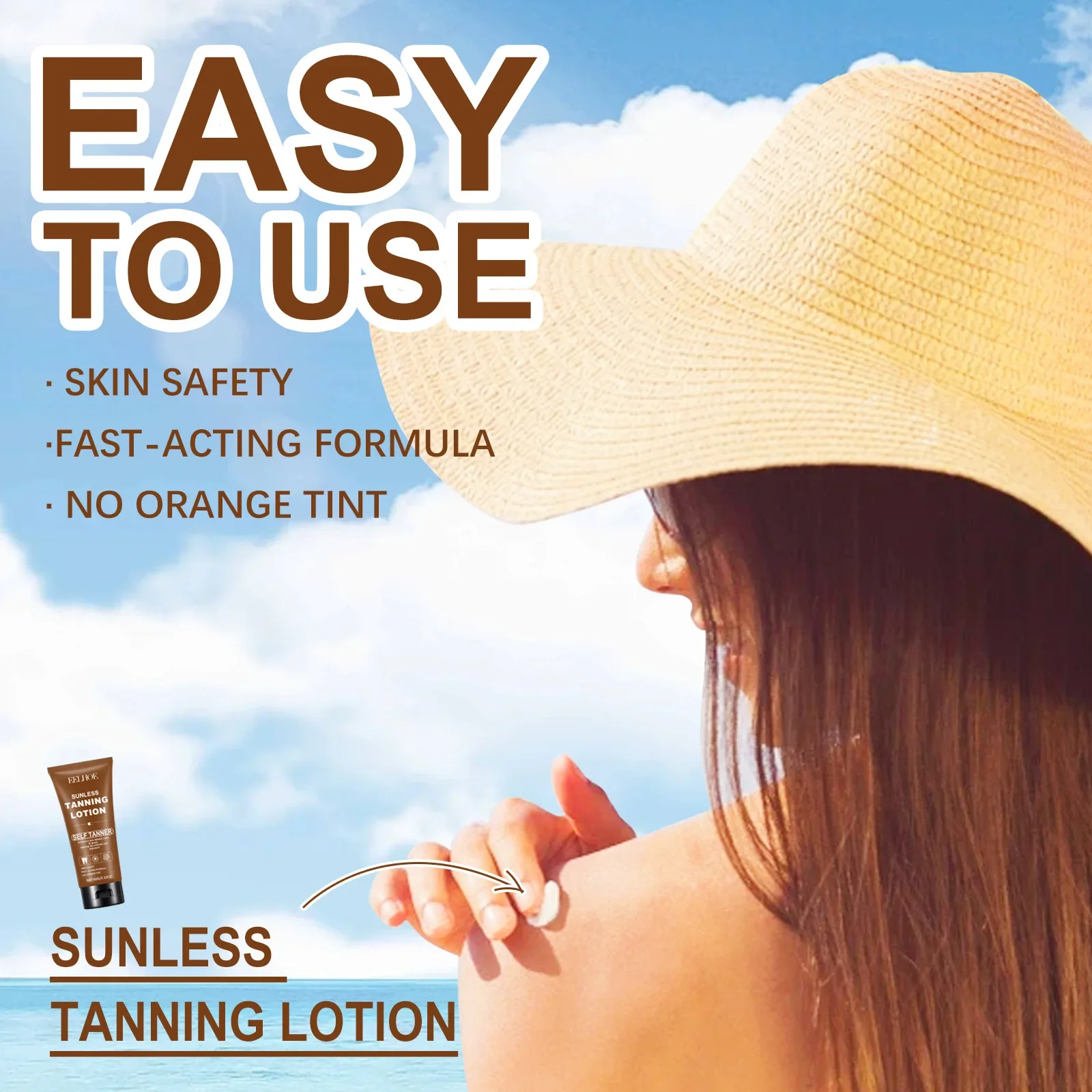 Sunless Tanning Lotion Natural Bronze Wheat Color Booster Sunbed Tanning Accelerator Solarium Intensive Body Bronzer Lotion