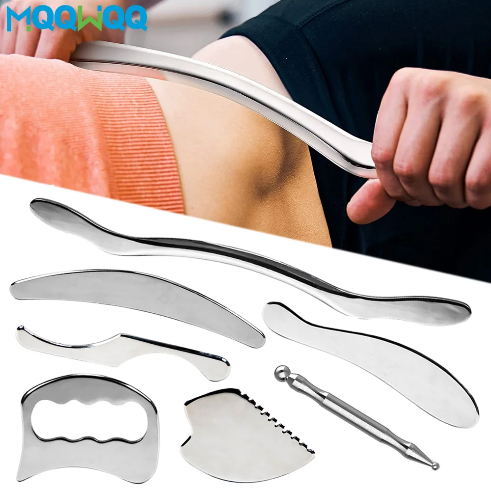 Stainless Steel Gua Sha Scraping SPA Muscle Release Fascia Massage Tools IASTM Soft Tissue Fitness Physical Therapy Massager