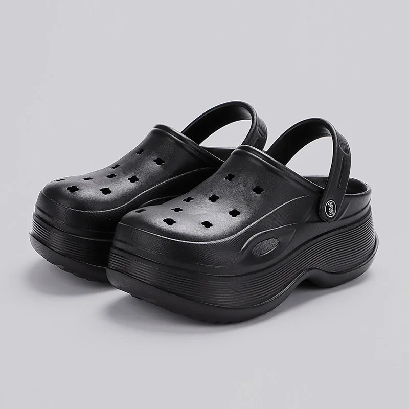 Chunky Platform Clogs Sandals for Women 2024 Summer Non-Slip Beach Slippers Woman Thick Bottom Eva Wedges Sandles Garden Shoes 5