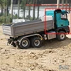 In Stock LESU 1/14  3Axles 6*6 Three-way RC Dump Truck 3348 Tipper DIY With ESC Light Sound W/O Cabin Toy TH11431 3