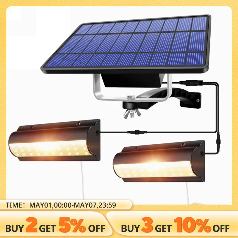 Solar Lights Indoor Outdoor Solar Shed Light With Pull Wire Switch Solar Pendant Light for Patio Porch Barn Farm House With Line