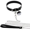 Leather Choker Punk Hauling Chain Punk Choker Necklace Adjustable Leather Collar Cosplay Choker for Girl Halloween 1