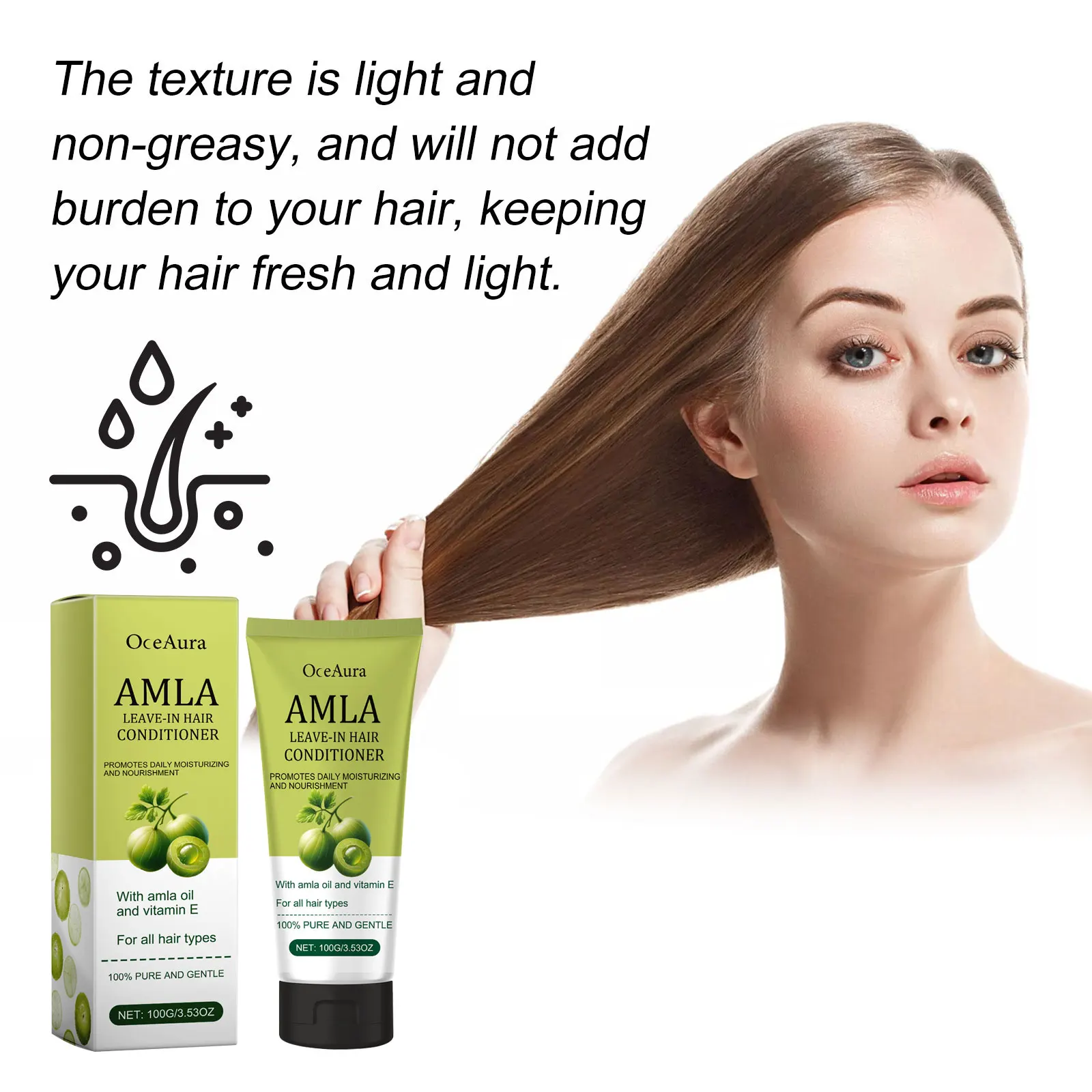 Leave-In Conditioner Nourishing Moisturizing Repair Dry Damaged Hair Root Strengthening Reduce Frizz Smoothing Hair Conditioner