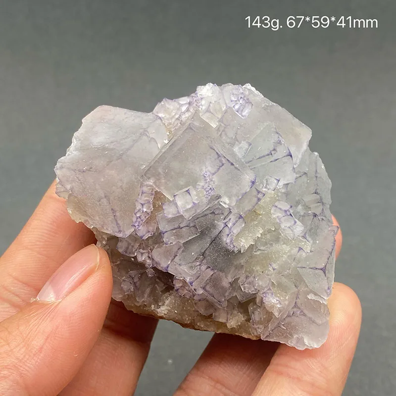 100% natural Purple edge fluorite mineral specimen healing crystal gem collection