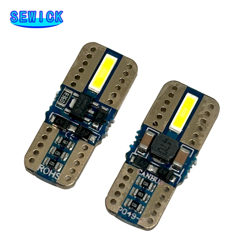 300x 신호 램프 T10 Led 슈퍼 밝은 7020SMD T10 W5W Led Canbus 168 194 자동차 인테리어 독서 빛 주차 램프 12V 화이트