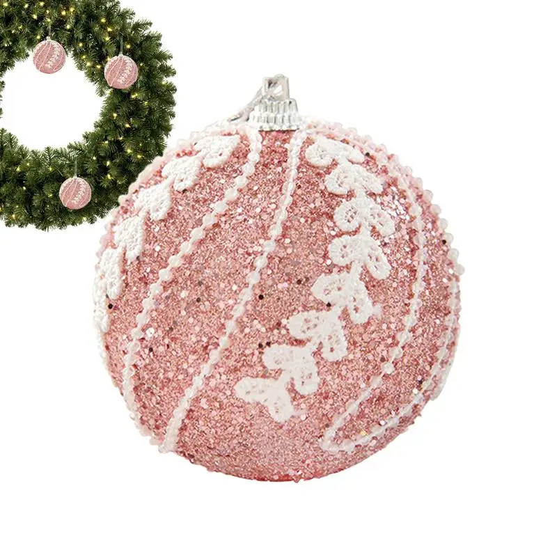 

Glitter Christmas Ball Ornaments durable PVC made Sparkling Decorations for party favors stylish home inerior decor accessories