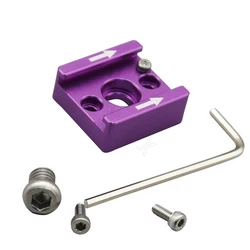 Cold Shoe Mount Adapter with 1/4 Screw for Camera Accessories and Rigs (Fuchsia)