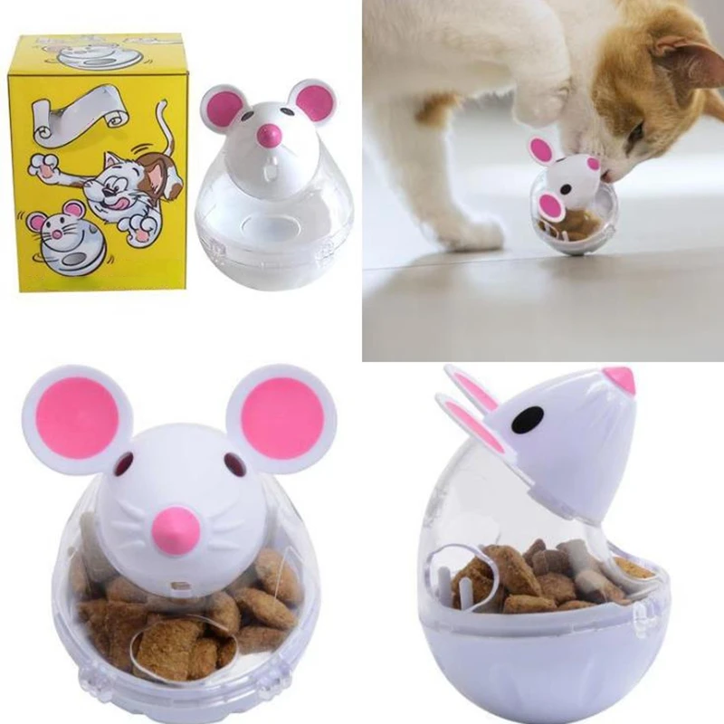 

Pet Cat Fun Tumbler Feeder Toy Mouse Leaking Food Balls Pet Educational Toys Pet Leakage Device Funny Cat Interactive Toy