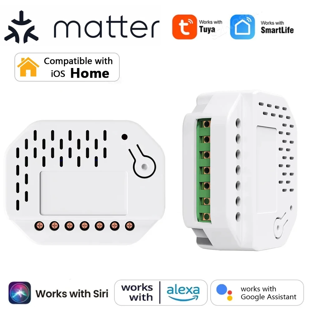 

Tuya Matter Smart Switch Relay Switch Module Smart Life Home Automation Works with Homekit Siri Alexa Google Home Smartthings