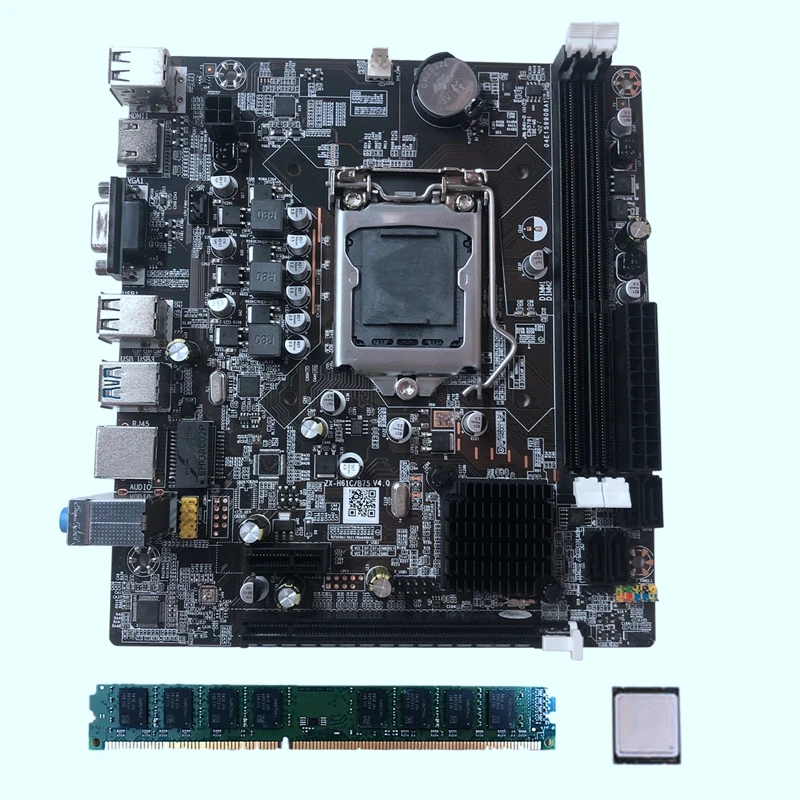 B75 Computer Motherboard Kit with I3 2100 CPU+4G DDR3 RAM LGA 1155 2XDDR3 1066/1333/1600MHz RAM USB3.0 SATA3 Motherboard best motherboard for desktop pc