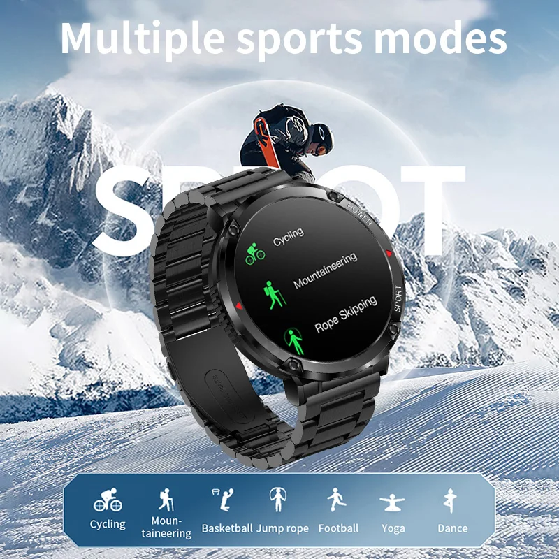 AMOLED HD Screen Men IP68 Waterproof Smartwatch 600 mAh Large