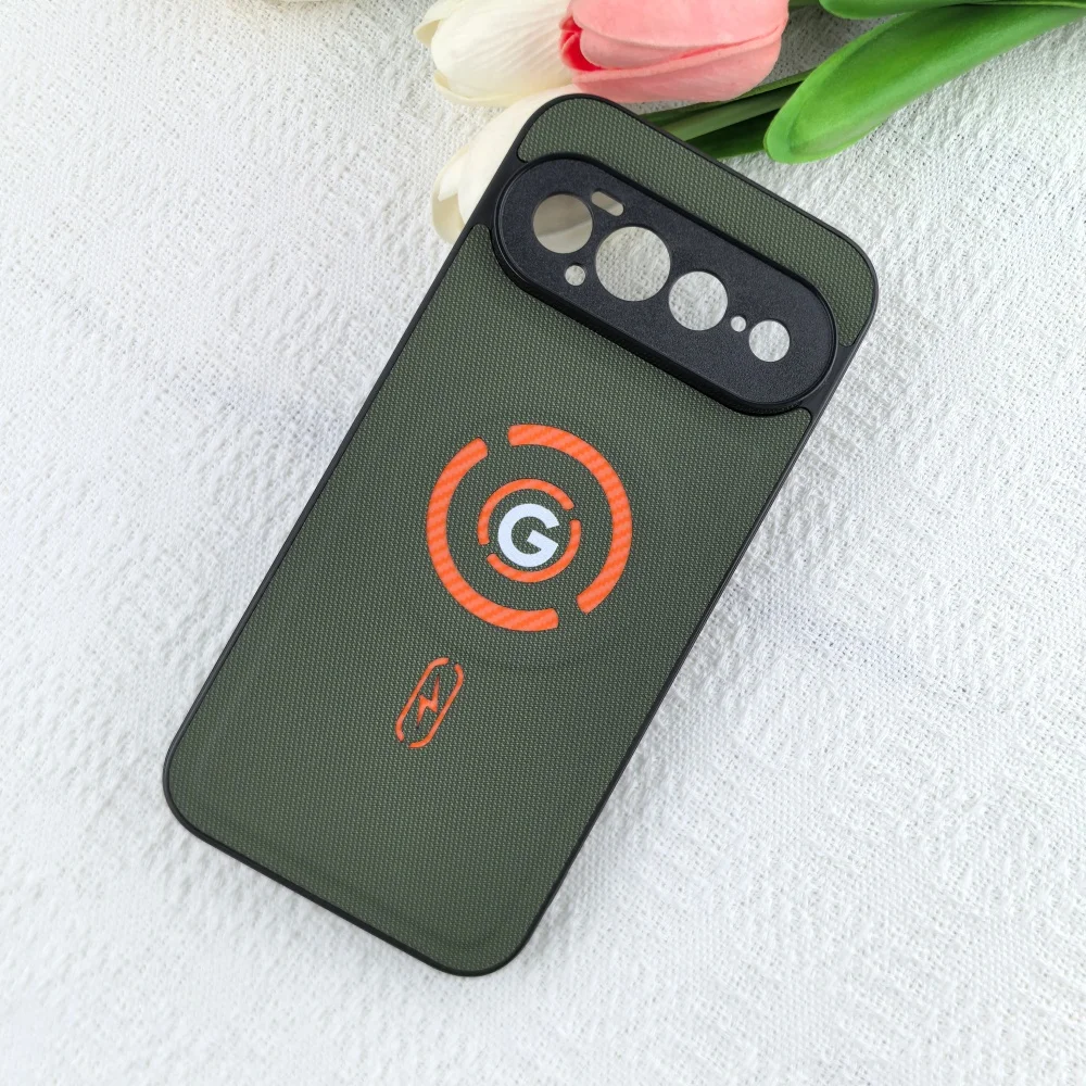 Premium Magnetic Shockproof Fabric Phone Case with Wireless Charging Support