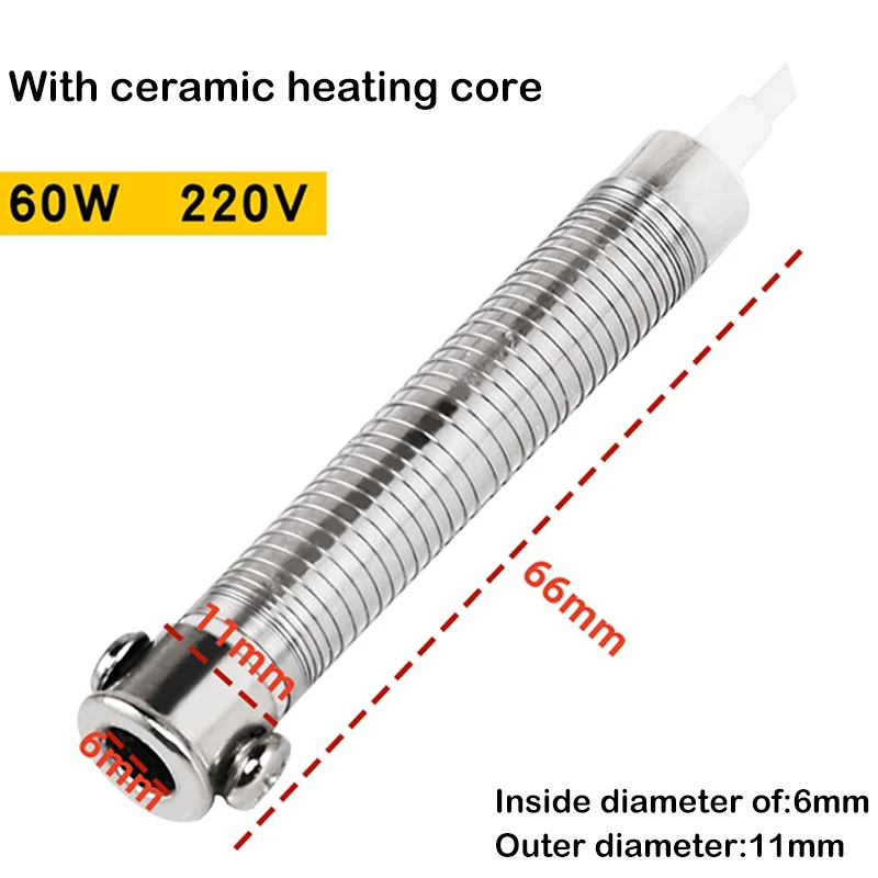 

220V 30W 40W 60W Universal Electric Soldering Iron Core Heating Element Replacement Welding Tool Mica Externally Heating Core