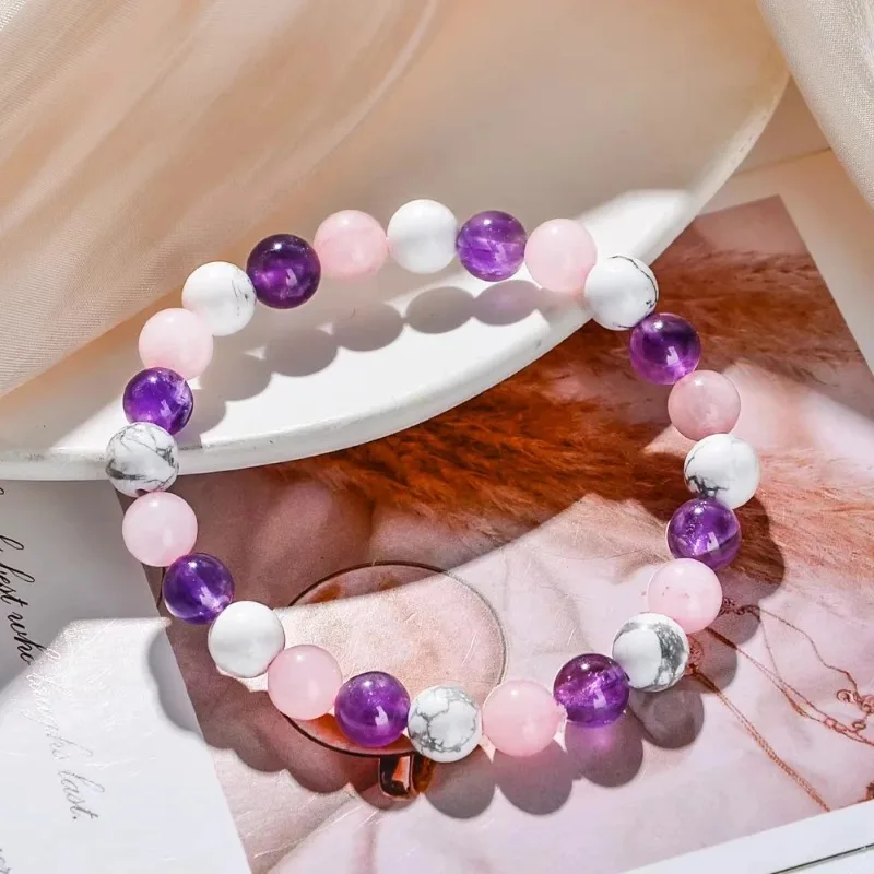 Natural Stone Triple Color Unisex Design for Men And Women Bracelet