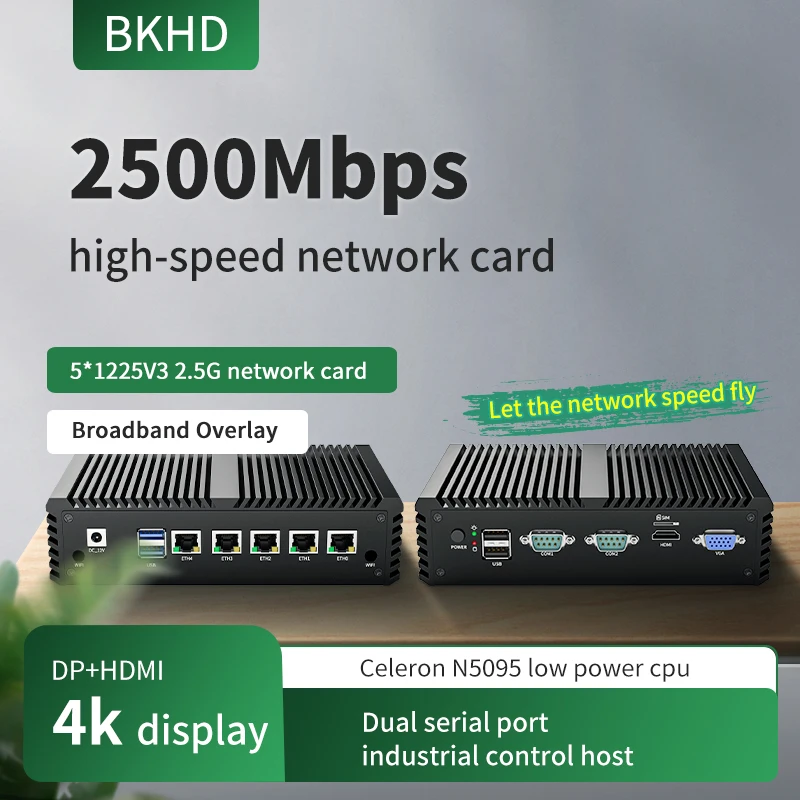 Celeron N5095 2.5G I225V3 network card Openwrt DP 4K M.2 interface mini