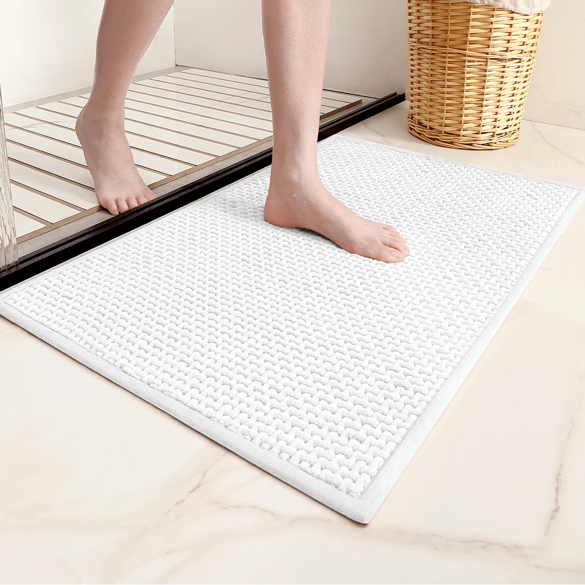 DEXI Non-slip Entrance Doormat Nappa Skin Floor Mats Toilet Carpet