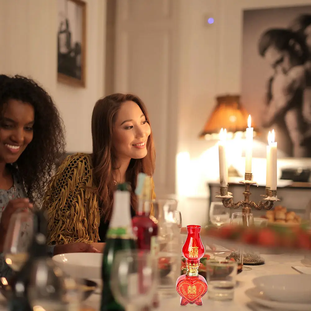 2Pcs 빈티지 오일 램프 유리 램프 레트로 스타일 홈 장식 데스크탑 웨딩 사용 오일 랜턴 비상 실내 조명