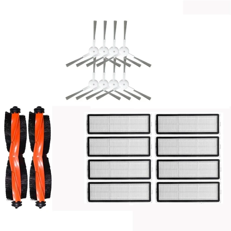Robot Vacuum Replacement Parts & Accessories Kit with Main Brush, Side Brush, Hepa Filter, Mop Cloth, and Dust Bag