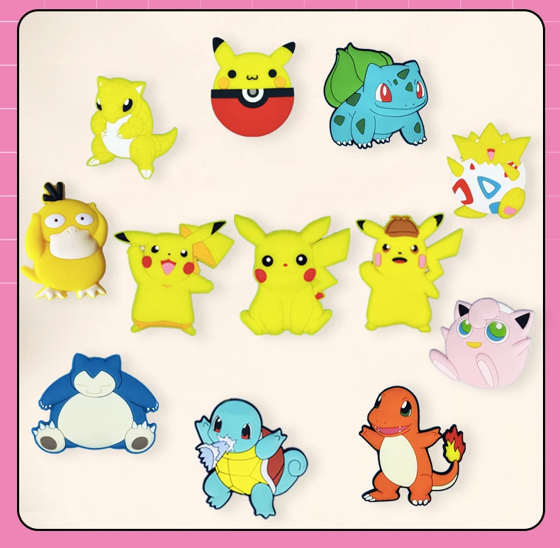 4pcs Pokemon Pikachu Charmander Fridge Magnet Anime Cute Funny Refrigerator  Colorful Kid Toy Office Whiteboard Gadget Home Decor - AliExpress