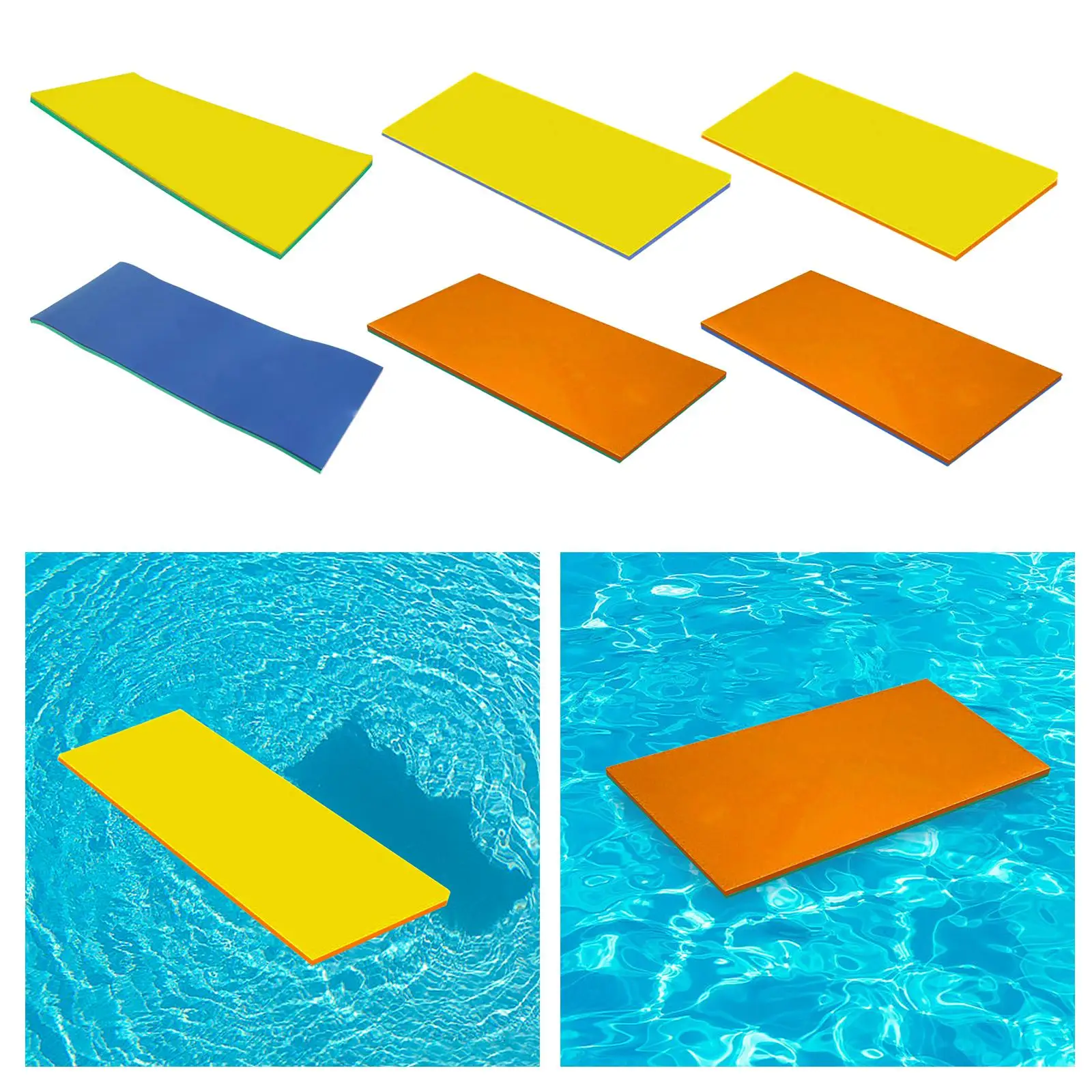 Water Float Mat 2 Layer Play Floats Mattress for Swimming Pool Boating Party