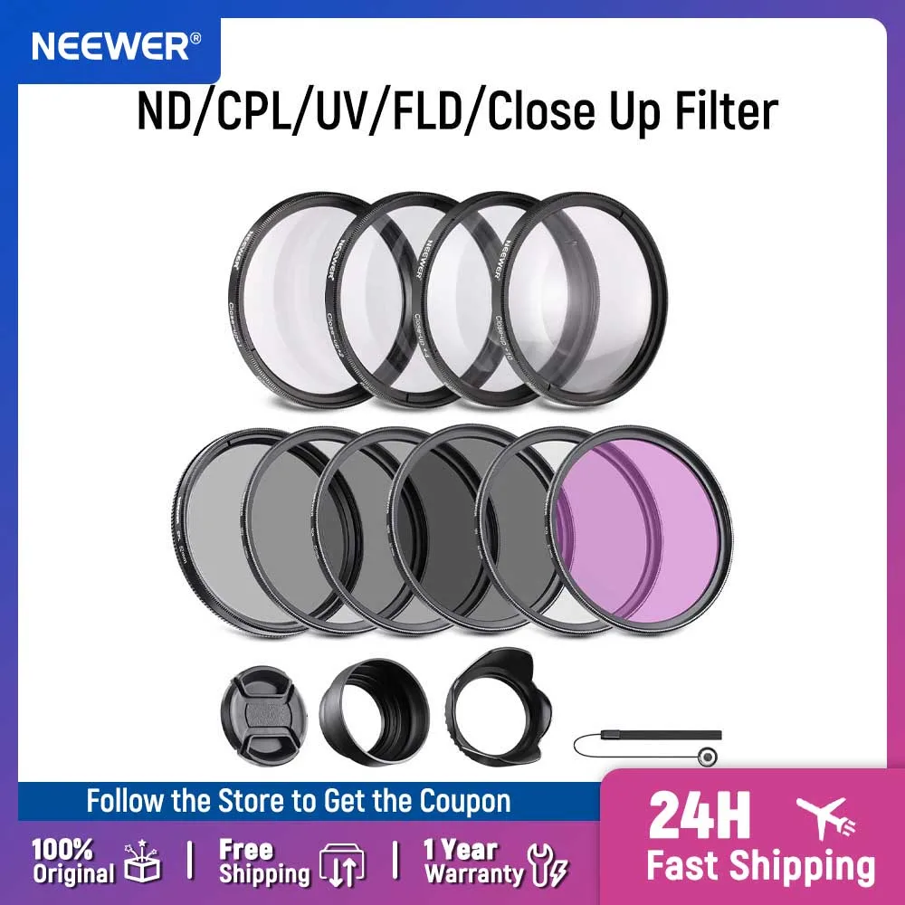 Fotga Lot De 12 Filtres Carrés ND2 ND4 ND8 + Filtres Dégradés Couleurs Pour Porte-Filtres Cokin Série P - Kit Complet Pour Créations Photo