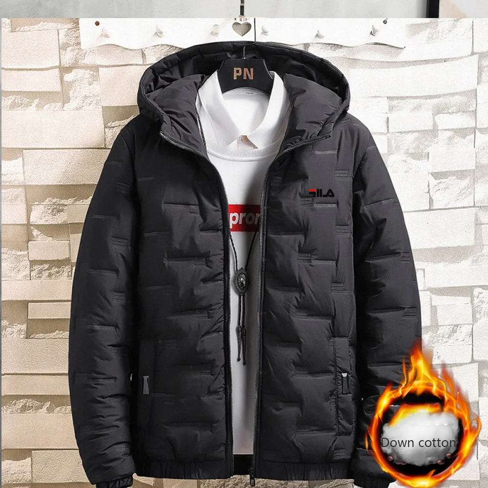 Street fashion trend cross-border men's winter coat new men's short style thick warm cotton coat hooded cotton jacket