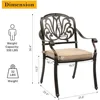 Patio Furniture Set with 6 Chairs and Large Table for Yard, Garden, Porch, Garden Sofas 5