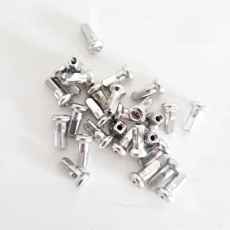 20Pcs Steel Bike Wheel Spoke Nipples Replacement For 10G/12G/13G/14G Spoke Caps Road Mountain Bicycles Black Silver Parts bicycle parts bike accessories bike spokes nipples