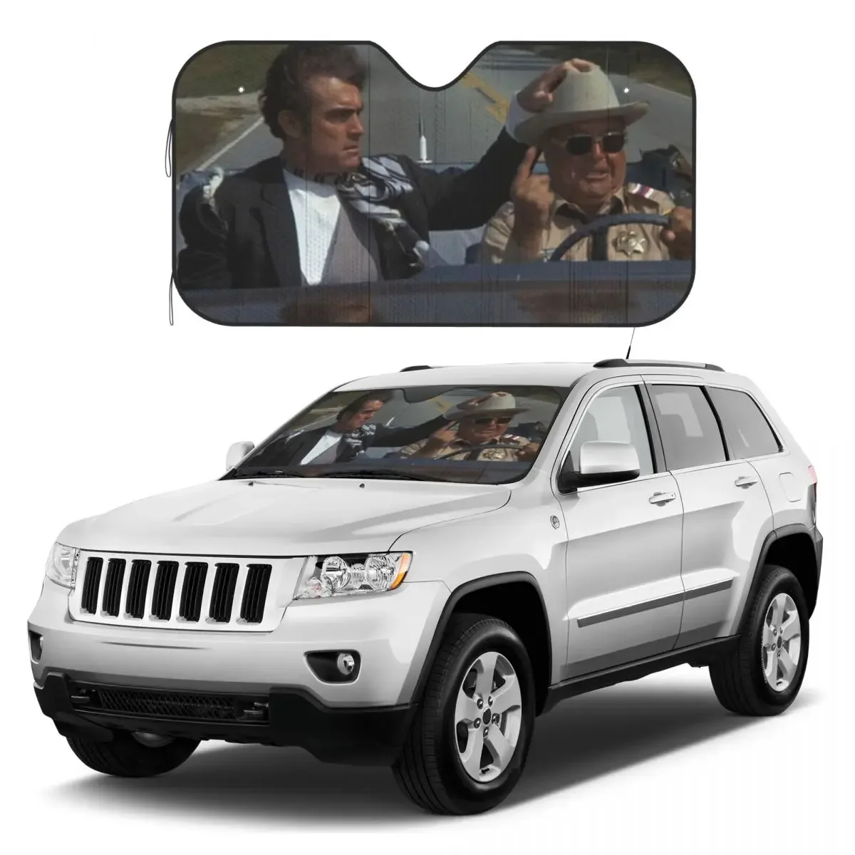 

Автомобильный комедийный тент от солнца Smokey Y Bandit, Солнцезащитный отражатель против УФ, Забавный автомобильный солнцезащитный козырек на заказ
